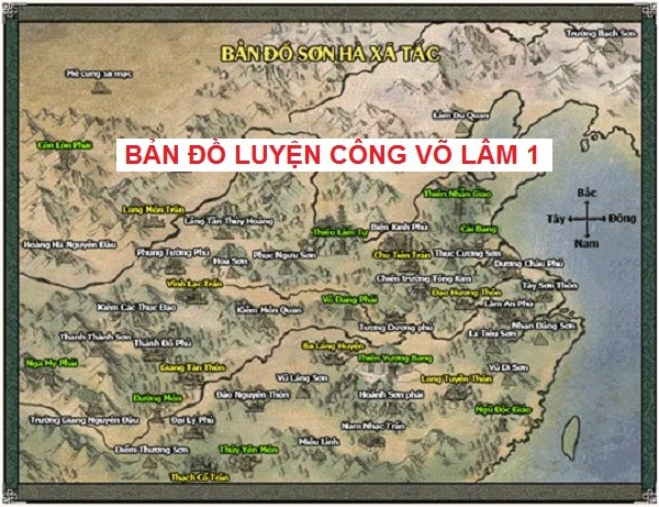 bản đồ luyện công Kiếm hiệp cày chay